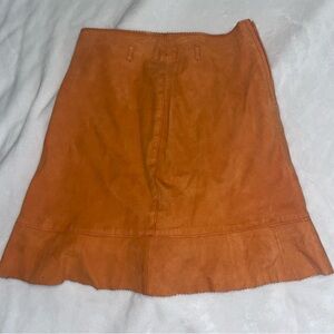 Missoni Suede A-Line Mini Skirt in Vibrant Orange